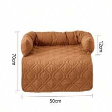 1件装极简柔软宠物垫，防污沙发垫，宠物毯，方形宠物床垫，适用于猫狗 - 彩色 - 查看 2