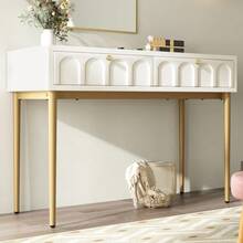 Sideboard Schubladenkommode Kommode Für Schlafzimmer, Creme-Weiß -H76.5/B100/T45 Cm - White - View 4