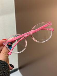 1pc Multi-Color Cute Round Frame Children's Blue Light Blocking Glasses, Suitable For Daily Reading, Outings, Gifts, Transparent Lens Eyewear, Casual, Suitable For Boys And Girls, Daily Life, Reading, TV Watching, Gaming, Fashionable Eyewear, Photo Props - Clear - View 15