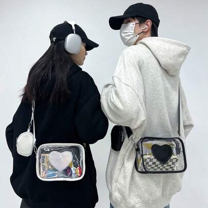 Portable Charger & Cable Storage Case – Keychain Organizer Pouch (Black/Clear). Compact Design: Holds Chargers, Cables, Small Electronics; Keychain Attachment: Easy To Carry For Commutes/Travel. Zipper Closure: Secure Storage; Dual-Color Options: Suits Personal Style. Ideal For Daily Use, Trips. Practical Electronics Organization Pouch!