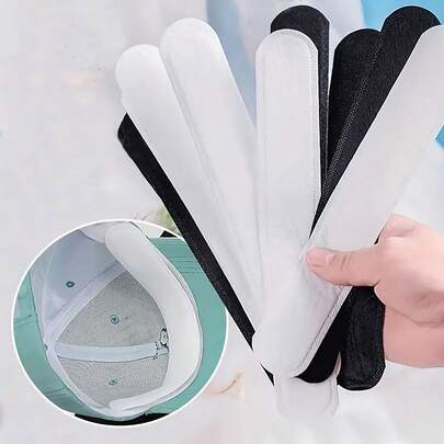 10pcs Absorbent Cotton Baseball Cap/Golf Hat Care Stickers, One-Time Adjustable Hat Protection Patches