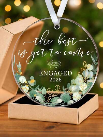 1 chiếc mặt dây chuyền tròn dẹt bằng acrylic 2026, thích hợp để trang trí cây thông Noel và không khí năm mới, đồ trang trí treo kỷ niệm đính hôn, quà tặng đính hôn, quà tặng cô dâu, đồ trang trí treo kỷ niệm tiệc tùng, phụ kiện chụp ảnh đính hôn, quà tặng cô dâu, trang trí tiệc, trang trí cây thông Noel và quà tặng tiệc cưới.