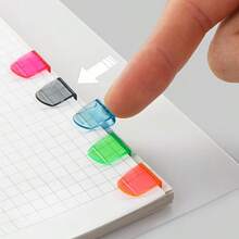 Kunststoff Mini Clips, bunte Notizbuch Etiketten Papier Organizer, Lesezeichen Dekoration, Büroklammern, Schul-Zubehör - Verschiedenfarbig - Übersicht 7