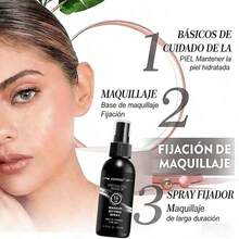 Fijador de maquillaje en spray Lasting Mist Matte de 60ml/2.03 Oz | Spray fijador de acabado mate de larga duración | Fórmula hidratante que mantiene la piel fresca y humectada | Efecto calmante y suavizante, ideal para uso durante todo el día | Ayuda a fijar el maquillaje en su lugar sin resecar ni apelmazar - negro - Ver 3