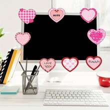 paquete de 6/12 notas adhesivas con corazones rosas y rojos | Notas adhesivas pequeñas de 9.91x8.64 cm para el Día de San Valentín, notas adhesivas mini a granel, notas adhesivas de amor, regalos del Día de San Valentín, hechas de papel - Unitalla - Ver 7