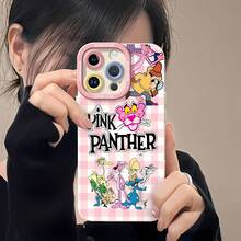Personajes de dibujos animados de la Pantera Rosa con temática rosa.funda de teléfono Fundas compatibles con ,Apple,VIVO,OPPO,,, y Honor.Fabricadas en silicona TPU,ofrecen protección contra golpes y caídas. - Blanco - Ver 6