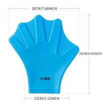 Silicone Hand Paddles Swimming Equipment, Adult Training Learning Swimming Freestyle Diving Hand Gloves - Yellow - View 10
