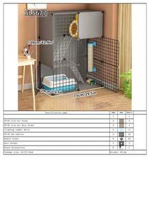 Modular Cat Cage, Cat Game Fence, Cat House, Suitable For Kittens And Adult Cats, Indoor Home Use - Multicolor - View 14