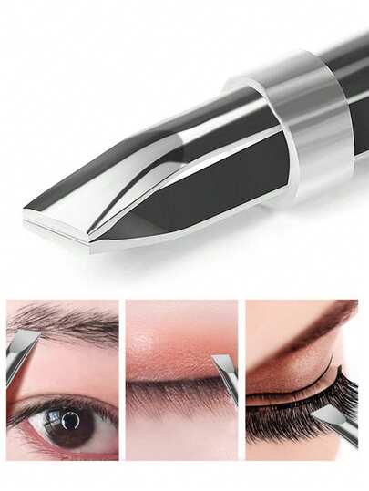 1/3Pcs Professional Angled Eyebrow Tweezers, Classic Silver Stainless Steel High Precision Tweezers For Eyebrow Shaping & Facial Hair Removal, Beauty Tool For Home Salon Use, Ideal Gift For Valentine's Day Mother's Day Birthday,Bathroom,Apartment Essentials,Cleaning Supplies Household