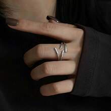 SHINE - Adjustable Double-Layer Ring - Minimalist Style, Premium Stainless Steel - Silver Without Box - View 2