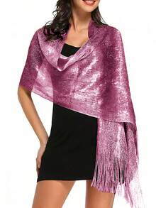 1pc Shiny Metal Shawl, Round Buckle Tassel Scarf, Suitable For Evening Gala, Party, Wedding And Other Occasions - 01-gold - View 21