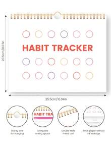极简习惯追踪计划本，12页周计划和月计划表，适用于自我管理和目标设定，简单高效的效率日志，适用于学校、办公室、成人礼物、教师礼物、母亲节礼物、房间装饰 - A4 - 查看 6
