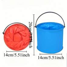 1/3pcs Foldable Bucket, Small Size Without Partition, Portable, Multi-Functional For Outdoor Gardening, Camping, Travel, Beach Picnic, Available In Multiple Colors - Multicolor - View 9