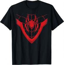 Black Casual T-Shirt Adults Children Short Sleeve Cotton Shirt, Mens Summer Outfits, Mens T Shirt, Men's Summer Clothes, Summer Clothes, Summer Outfits Women, Summer Tops, Girls Holiday Clothes, Summer Clothes Teen, Teen Girls Clothes Summer, Baby Tee Women, Matching Mum And Daughter Outfit, Y2k Style, Streetwear, Miles Morales Halloween T-Shirt Small Comfortable Regular Fit Short Sleeve Top, Premium Print Quality, Breathable Fabric, Suitable For Casual Wear, Parties, Gifts, Suitable For Adults And Children Fathers Day Gift, Gifts Specially Prepared For Fans, Gift For Kids, Friends And Family. - Black - View 8