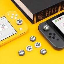 4 fundas protectoras de silicona suave con forma de pata de gato para joystick, compatibles con Switch/OLED/Switch Lite - Ver 1
