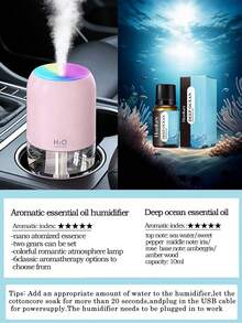 USB Powered Humidifier, 2-In-1 Aroma Diffuser Humidifier, Available In 3 Colors, Portable & Compact, Ultrasonic Quiet Humidifying, Suitable For Bedroom, Hotel, Dorm, Bathroom, Pet Room, Yoga Studio, Etc. - Mist - View 13