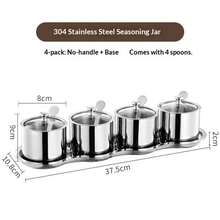 1 Bộ lọ đựng gia vị bằng thép không gỉ, hộp đựng muối, tiêu, gia vị cao cấp kèm nắp và thìa. - Nhiều màu - Xem 14
