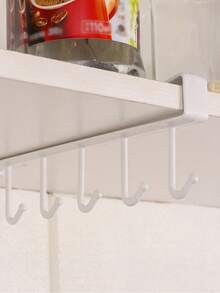 1 cái giá treo đồ dùng nhà bếp bằng nhựa, móc treo dụng cụ, giá treo khăn, giá đựng đồ 6 móc. - Xem 9