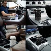 1pc Diamond Shaped Car Ashtray, Creative LED Car Ashtray With Luminous Function - A - View 8