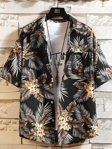 Summer Hawaiian Floral Short Sleeve Polo For Men - A508D-AL23647 - 查看 3
