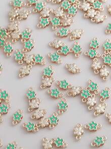 10/20/50/100 chiếc Mặt dây chuyền hình hoa hồng, hoa mai, hoa ly mạ điện hai lớp bằng hợp kim để tự làm vòng cổ, vòng tay, bông tai. - 20 chiếc - Xem 6