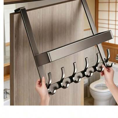 Ganchos para abrigos montados en la pared, organizador de entrada, estante colgante lateral de armario, sin necesidad de perforar, almacenamiento de dormitorio