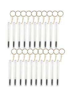 Conjunto de 10 Pincéis de Cílios Reutilizáveis, Tubos de Pincel para Sobrancelhas Descartáveis e Substituíveis, à Prova de Poeira, com Pontas de Diamante para Rímel, Ferramenta de Maquiagem para Cílios - Multicolorido - Ver 12