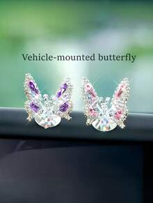 Trang trí xe hơi hình bướm pha lê 3D, 2 cánh bướm đính đá 3D, trang trí nổi 3D, dễ lắp đặt, chống trượt, phù hợp với mọi loại xe, trang trí nội thất xe hơi sang trọng dành cho nữ. - Đồ trang trí - Xem 3