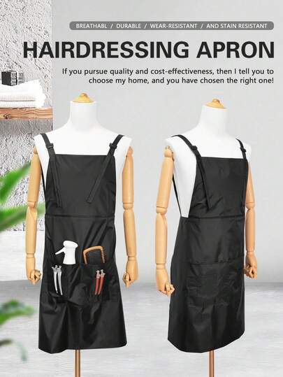 1pc Barber Apron, Barber Uniform, Beauty Salon Work Apron