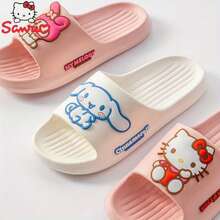 SANRIO 新款休闲软底轻便拖鞋，卡通室内拖鞋，防滑浴室淋浴拖鞋，可爱人字拖 - 女款拖鞋 - 查看 1