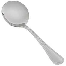 Winco Deluxe Pearl - Juego de cucharas de caldo 12 piezas acero inoxidable 18-8 - Acero inoxidable - Ver 1