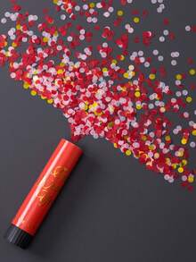 1pc Large Multicolor Paper Confetti Popper, Colorful Handheld Twist Streamer, Suitable For Graduation Party Decor, Wedding Anniversary Gender Reveal, New Year Mother's Day Graduation Decor - Large - View 7