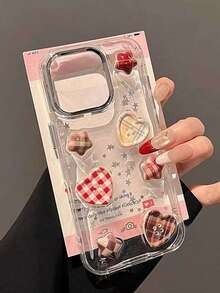 Retro Academy Style Button Star Compatible With Apple 16 Promax Apple 15 Phone Case 14 New 13 - Clear - View 5
