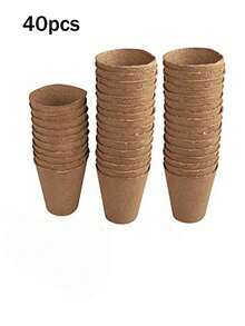 Cốc ươm cây bằng bột giấy tròn chất lượng cao 3,15 inch, cốc dinh dưỡng, chậu hoa, bộ chậu ươm cây, chậu trồng cây cảnh. - Cốc ươm cây - Xem 12