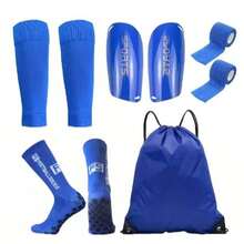 Sports Leg Guard Set - New Sports Accessories In Black/White/Blue/Red, High-Quality, Durable And Lightweight, Comfortable Fit Design, Suitable For Outdoor Sports Like Cycling And Running - 5-piece Football Accessory Set - View 1