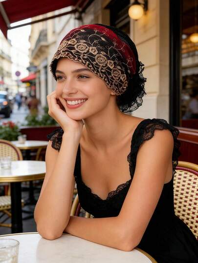 1顶新款刺绣薄款发髻帽，防风、防紫外线、3D立体设计、可折叠、时尚百搭、优雅风格、柔软舒适、透气、多功能、修饰脸型，适合海滩、户外、旅行、徒步、骑行、约会、休闲场合。