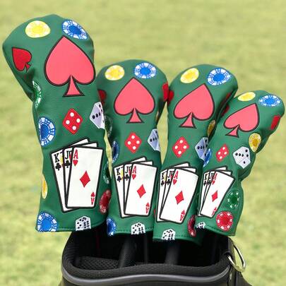 Dành cho gậy Driver, Fairway, Hybrid - Bao bọc đầu gậy golf kiểu dáng chip poker - Bao bọc đầu gậy golf, bao bọc đầu gậy Driver ngộ nghĩnh - Phù hợp cho cả nam và nữ đam mê hoạt động ngoài trời, đây là một phụ kiện bảo vệ gậy golf đáng sở hữu.