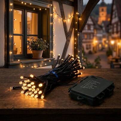 1 dây đèn LED nhỏ chạy bằng pin, ánh sáng trắng ấm, dây màu xanh lá cây, đèn trang trí trong nhà cho phòng ngủ, đèn LED cho phòng, đèn cây thông Noel, trang trí phòng ngủ, đèn trang trí trong nhà cho tiệc tùng, đám cưới, trang trí nhà cửa, sinh nhật 18, 30, 40, 50, 60 tuổi, trang trí ban công.