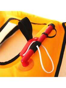 1pc Inflatable Life Vest, Lightweight, Foldable, Space-Saving, Suitable For Snorkeling, Fishing, Swimming, Emergency Rescue, Water Park, Adjustable Strap - Yellow - View 5