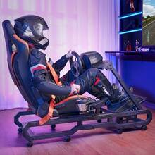 Rennlenkradständer mit Rädern für Logitech G923/G920/G29, robustes Fahrsimulator-Cockpit aus Stahl – Thrustmaster T248P, Lenkradhalterung und Fußpedal verstellbar, maximale Belastung 150 kg - für  G923/G920/G29, 150 kg - Übersicht 1
