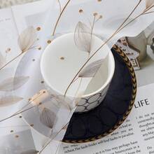 2pcs Set Minimalist Leaf Pattern Sheer Curtains, Featuring Brown Leaf And Berry Patterns, 2D Flat Print, Modern Minimalist Style, Good Light Permeability, Suitable For Bedroom, Dining Room, Kitchen And Living Room - Multicolor - 2pcs - View 8