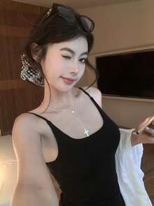 Women Short Dresses - Black - View 6
