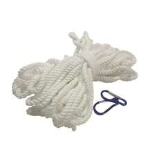 12.5 M Durable Flagpole Halyard Rope Flags Pole Rope Nylon Braided Cord White - A - View 4