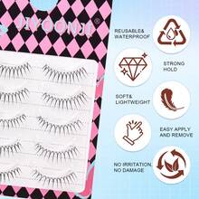 5 Pairs Korean & Japanese Style False Eyelashes, Natural Look, Soft & Lightweight, 6-12mm - Comic wet eyelashes - View 8