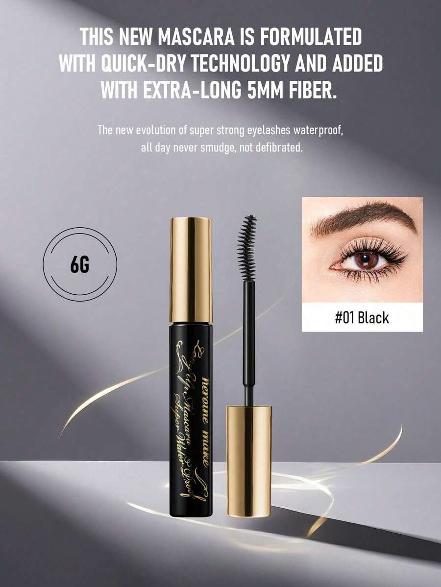 Kiss Me Lengthening & Volumizing Mascara, #01 Black - 6g/0.21oz | Long-Lasting Waterproof Mascara, Provides Lush Lashes And Definition | Intense Black Formula Enhances Lashes For A Dramatic Look | Waterproof Formula Resists Smudging And Flaking, All-Day Wear - 01 Black - 6g - View 1