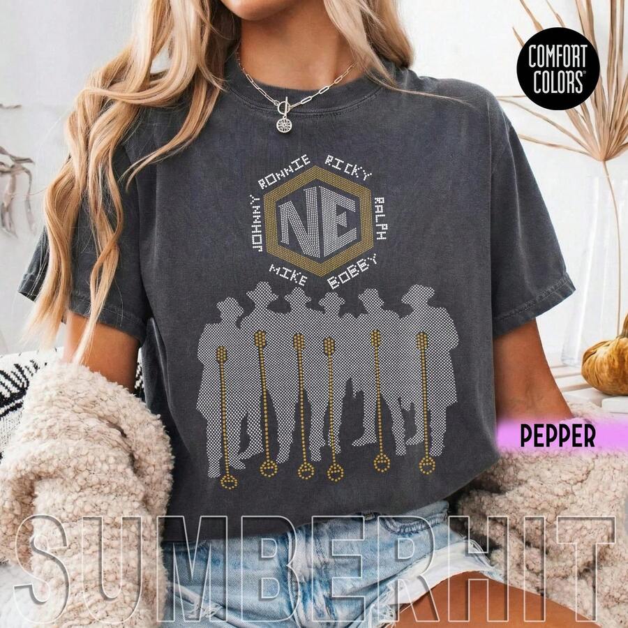 NE Tour Shirt New Edition Com Fort Co Lors Shirt NE Bling Tee - màu đen - Xem 1