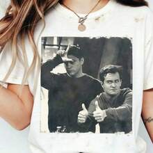 2026 Summer TopsVintage Friend Vibes Movie & TV Show Graphic Design T-Shirt - I'll Be There For You Retro 90s Sitcom Graphic Tee |     Y2K Bootleg Oversized Aesthetic |     Casual Loose Fit Cotton Short Sleeve Round Neck Streetwear TopAll-Match Sports T-ShirtLoose And Comfortableshirts - A9白色 - 查看 9