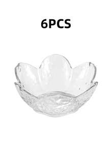 2/4/6件套樱花酱汁碟套装，粉色樱花水晶塑料开胃菜碟、蘸酱碗、品尝碟、托盘、调味碟、小碗、冰淇淋和小吃酱汁碟 - 白色透明 - 查看 15