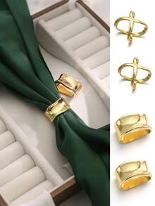 4pcs Women Scarf Clips Zinc Alloy Multi-Function Scarf Holders Set,Beach,Holiday - Multicolor - View 11