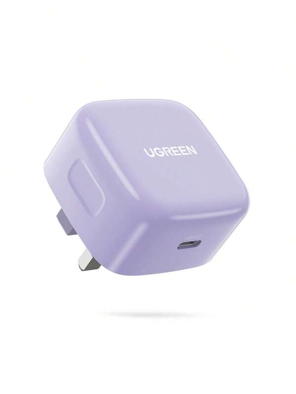UGREEN 快速充电纯色墙充 20W 单 C 型插头 英规插头 紫色 春季礼物